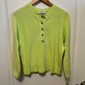 LOFT Lime Green Knit Sweater